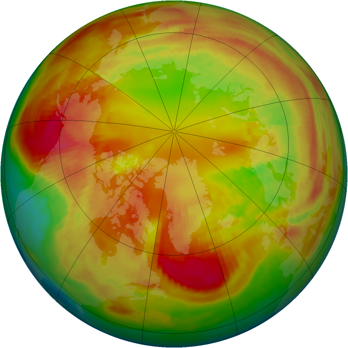 Arctic ozone map for 20 February 1982